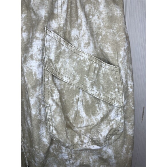 Medium Designer Michael Kors Sleeveless Khaki & White Acid Wash Zip-Up Dress - Picture 4 of 14